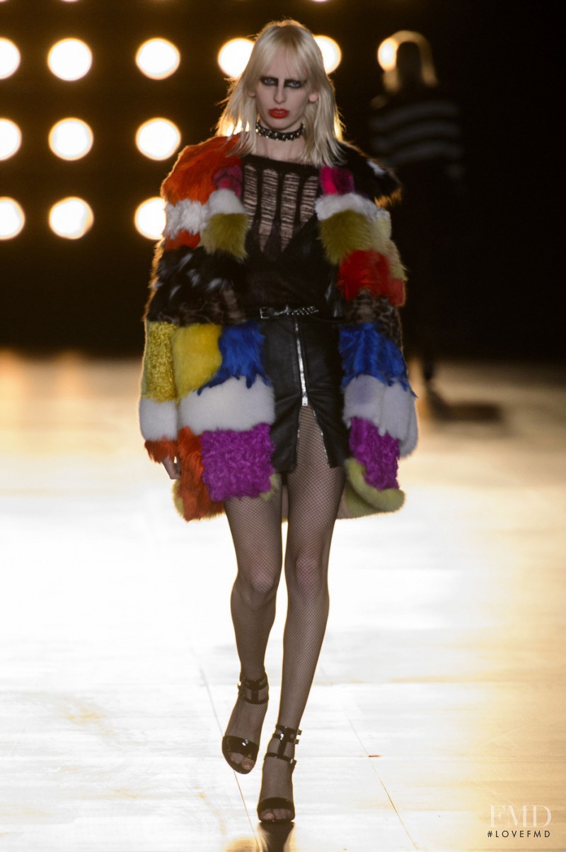 Lili Sumner featured in  the Saint Laurent fashion show for Autumn/Winter 2015