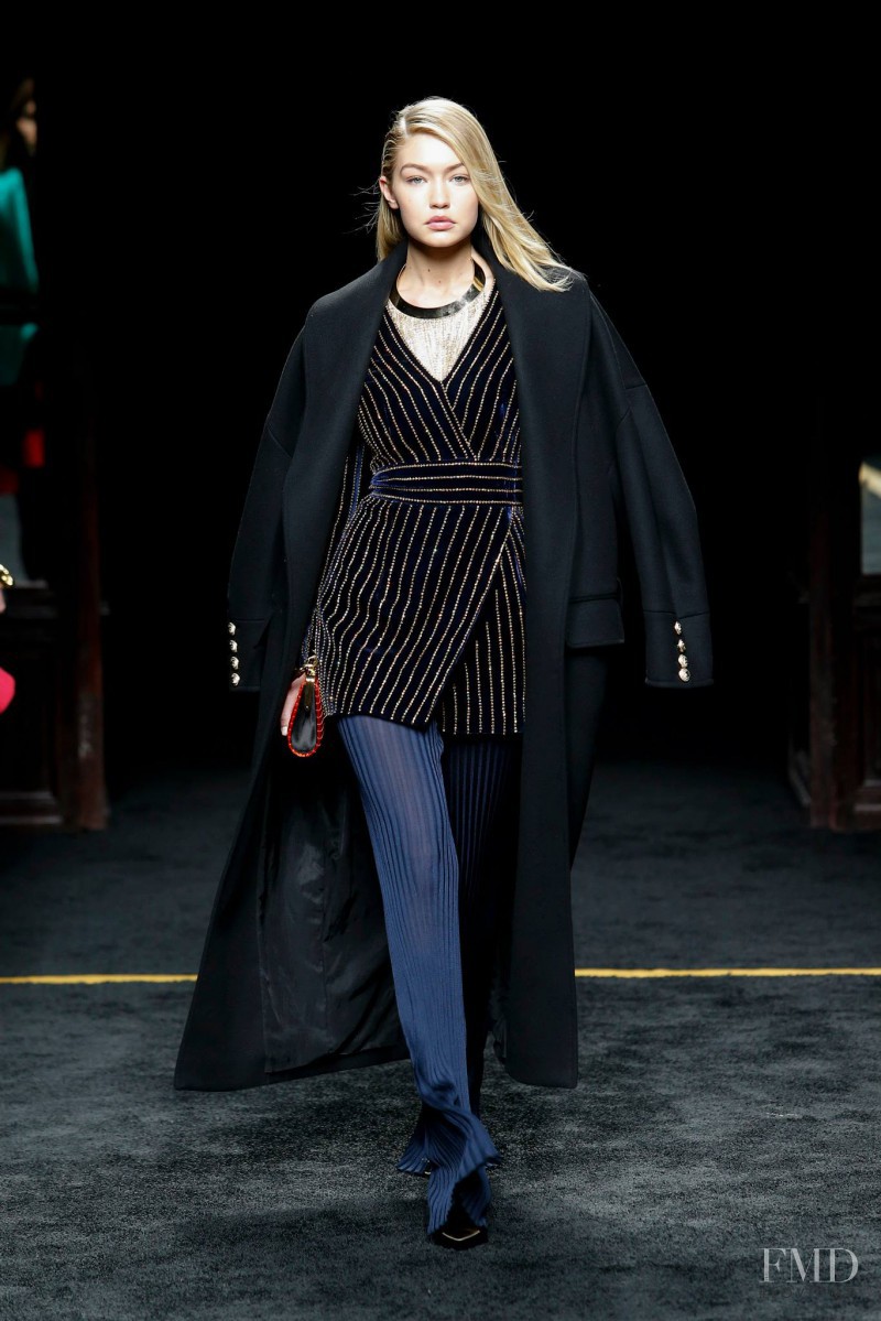 Gigi Hadid featured in  the Balmain fashion show for Autumn/Winter 2015
