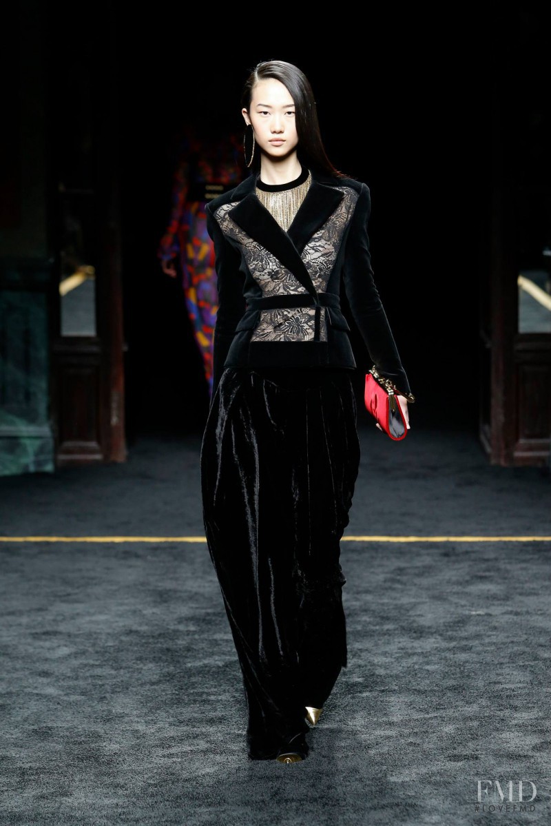 Jiaye Wu featured in  the Balmain fashion show for Autumn/Winter 2015