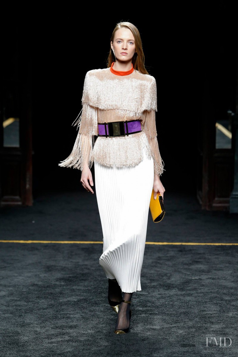 Daria Strokous featured in  the Balmain fashion show for Autumn/Winter 2015