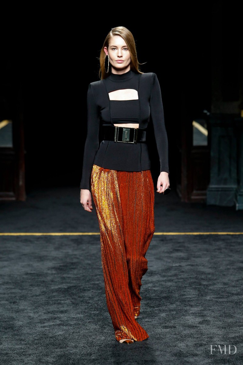 Nadja Bender featured in  the Balmain fashion show for Autumn/Winter 2015