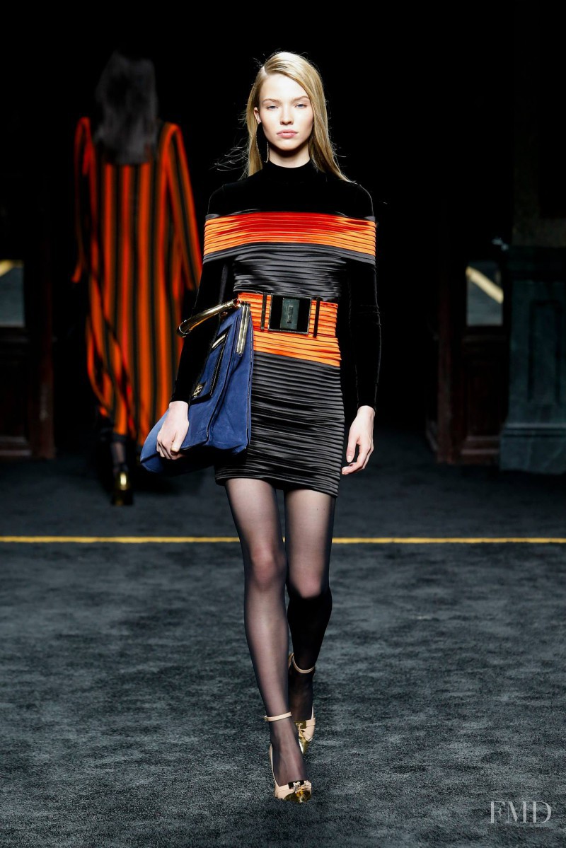 Sasha Luss featured in  the Balmain fashion show for Autumn/Winter 2015