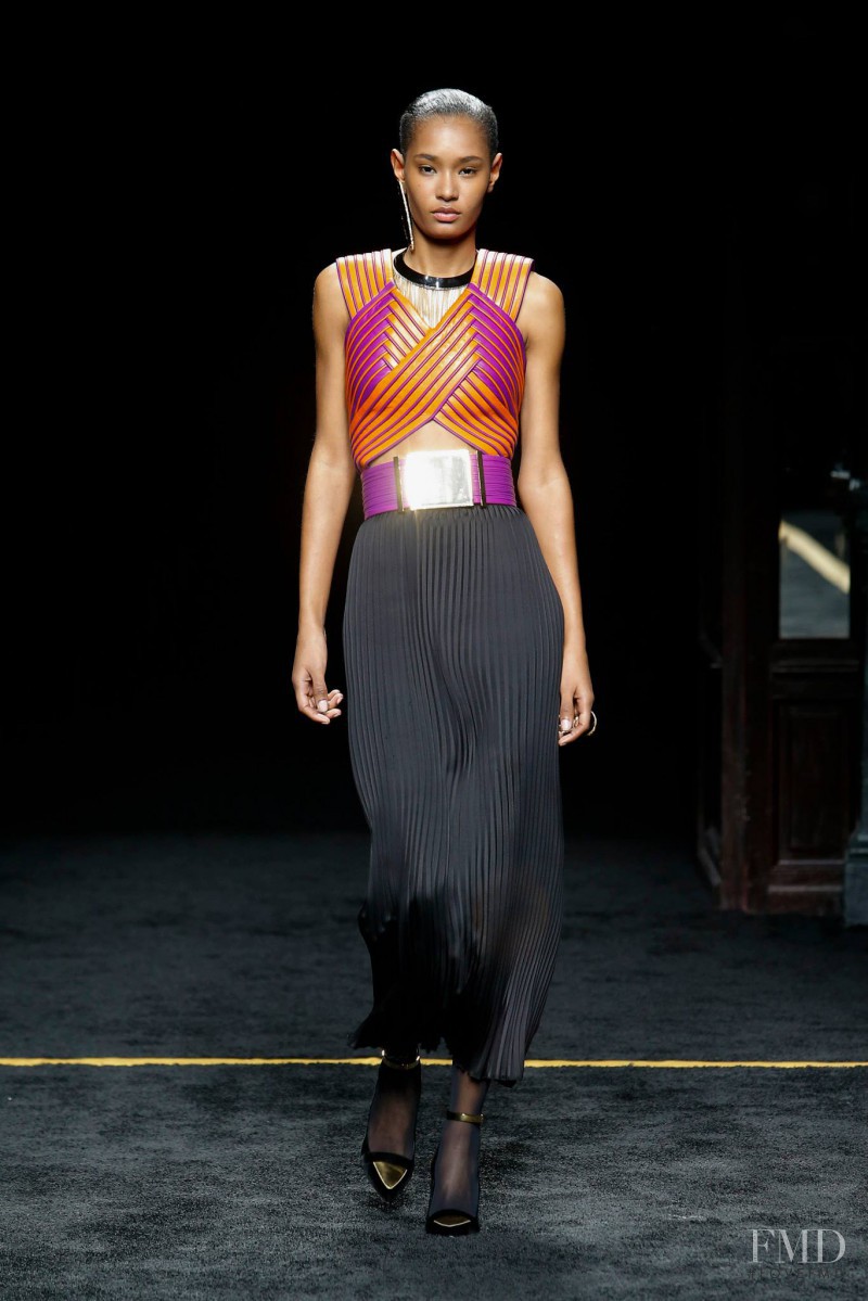 Ysaunny Brito featured in  the Balmain fashion show for Autumn/Winter 2015