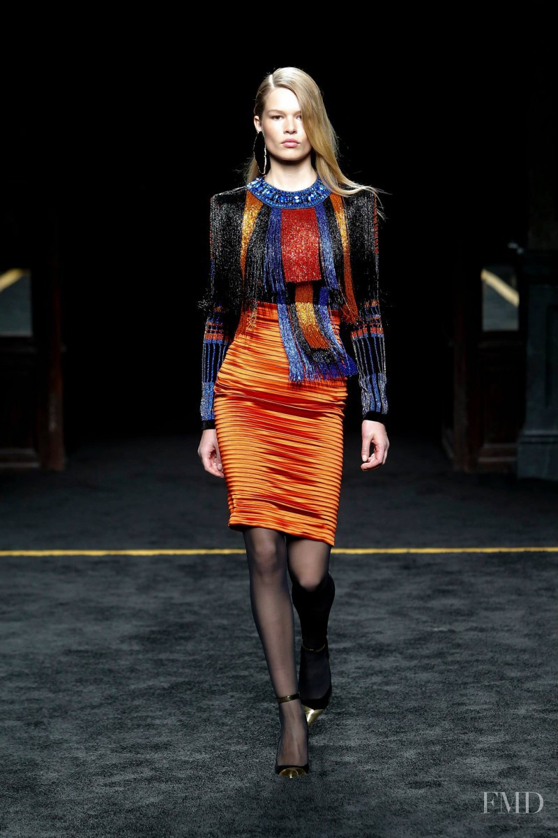 Anna Ewers featured in  the Balmain fashion show for Autumn/Winter 2015