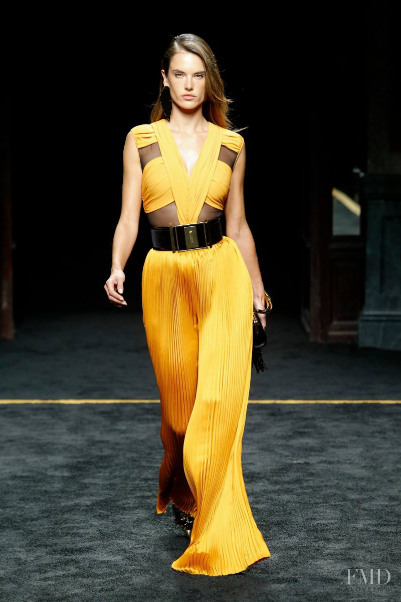 Alessandra Ambrosio featured in  the Balmain fashion show for Autumn/Winter 2015