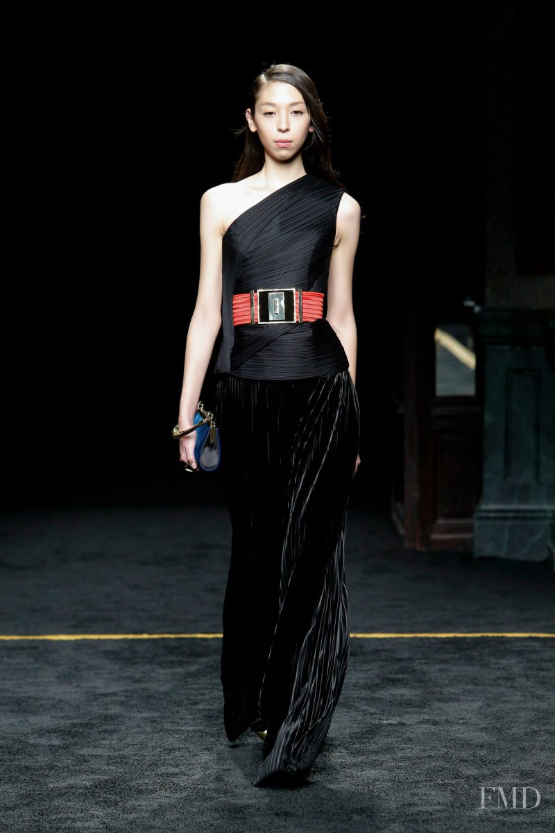 Issa Lish featured in  the Balmain fashion show for Autumn/Winter 2015