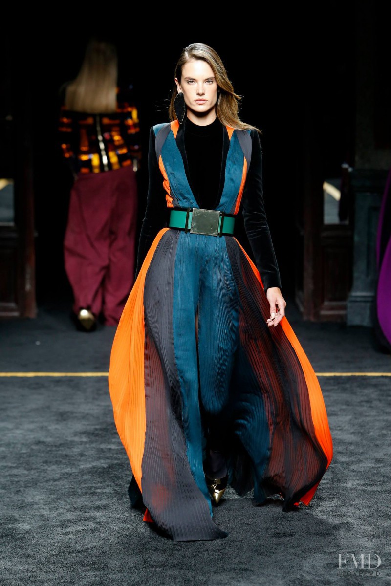 Alessandra Ambrosio featured in  the Balmain fashion show for Autumn/Winter 2015