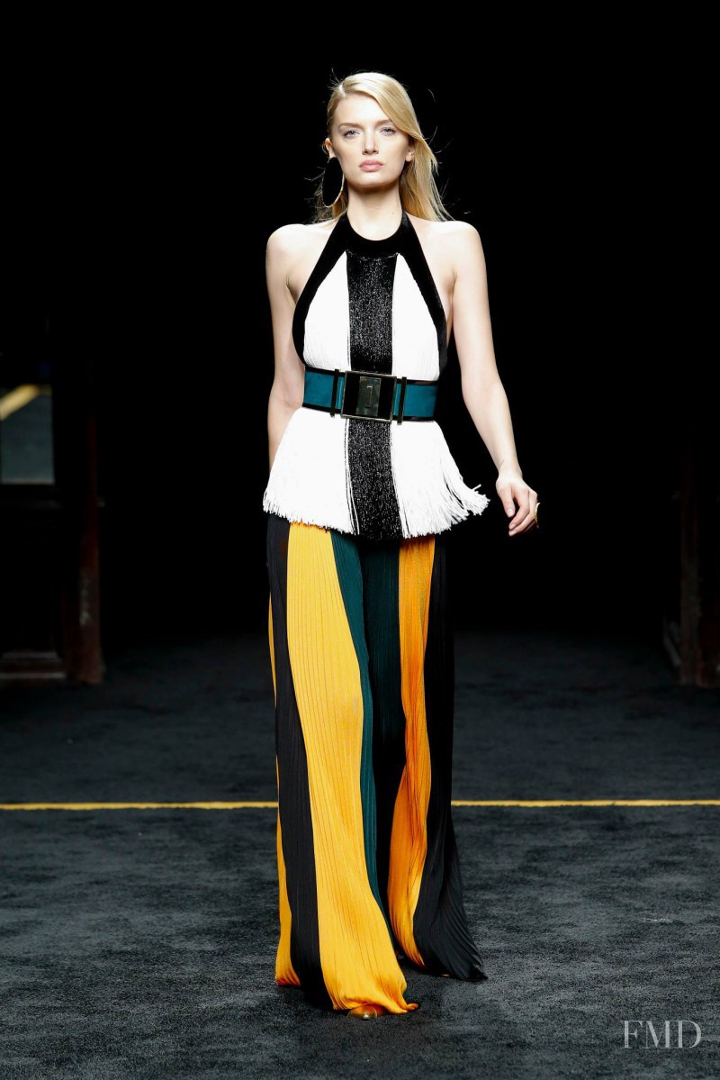 Lily Donaldson featured in  the Balmain fashion show for Autumn/Winter 2015