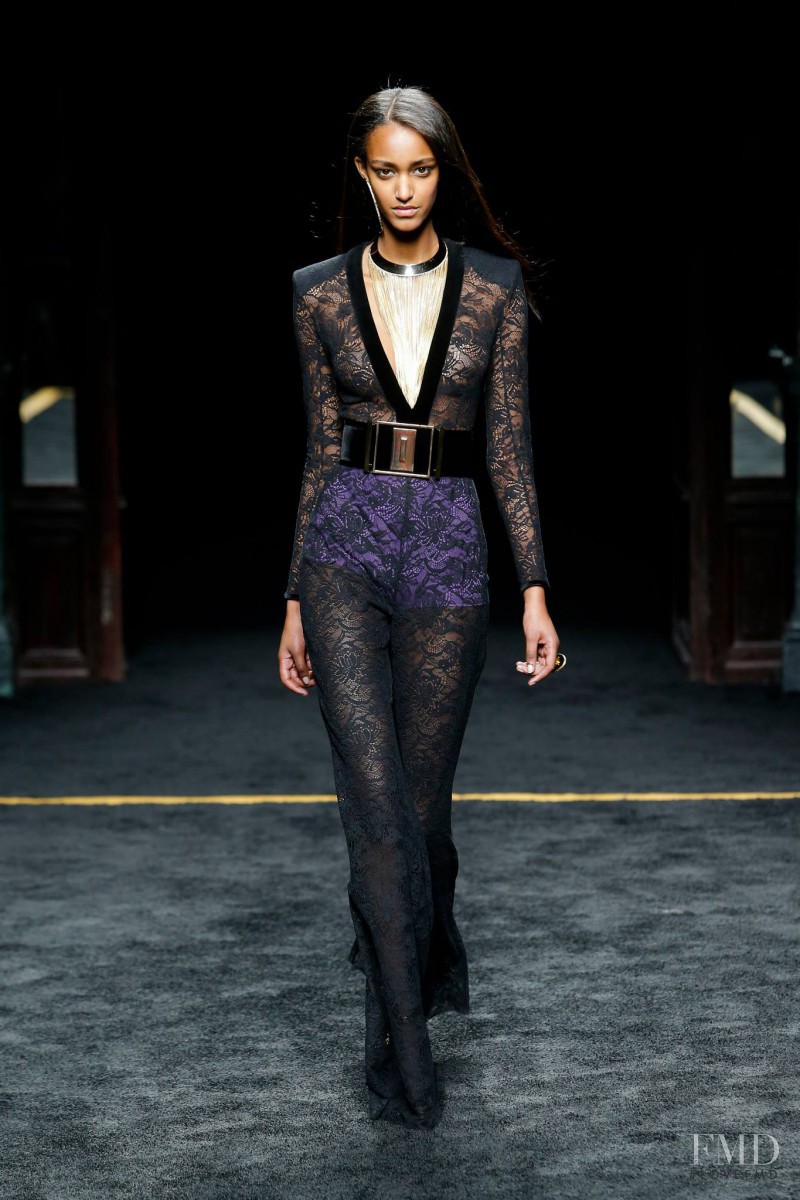 Muna Mahamed featured in  the Balmain fashion show for Autumn/Winter 2015