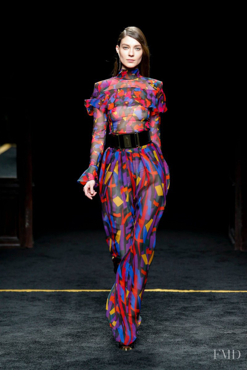 Kati Nescher featured in  the Balmain fashion show for Autumn/Winter 2015