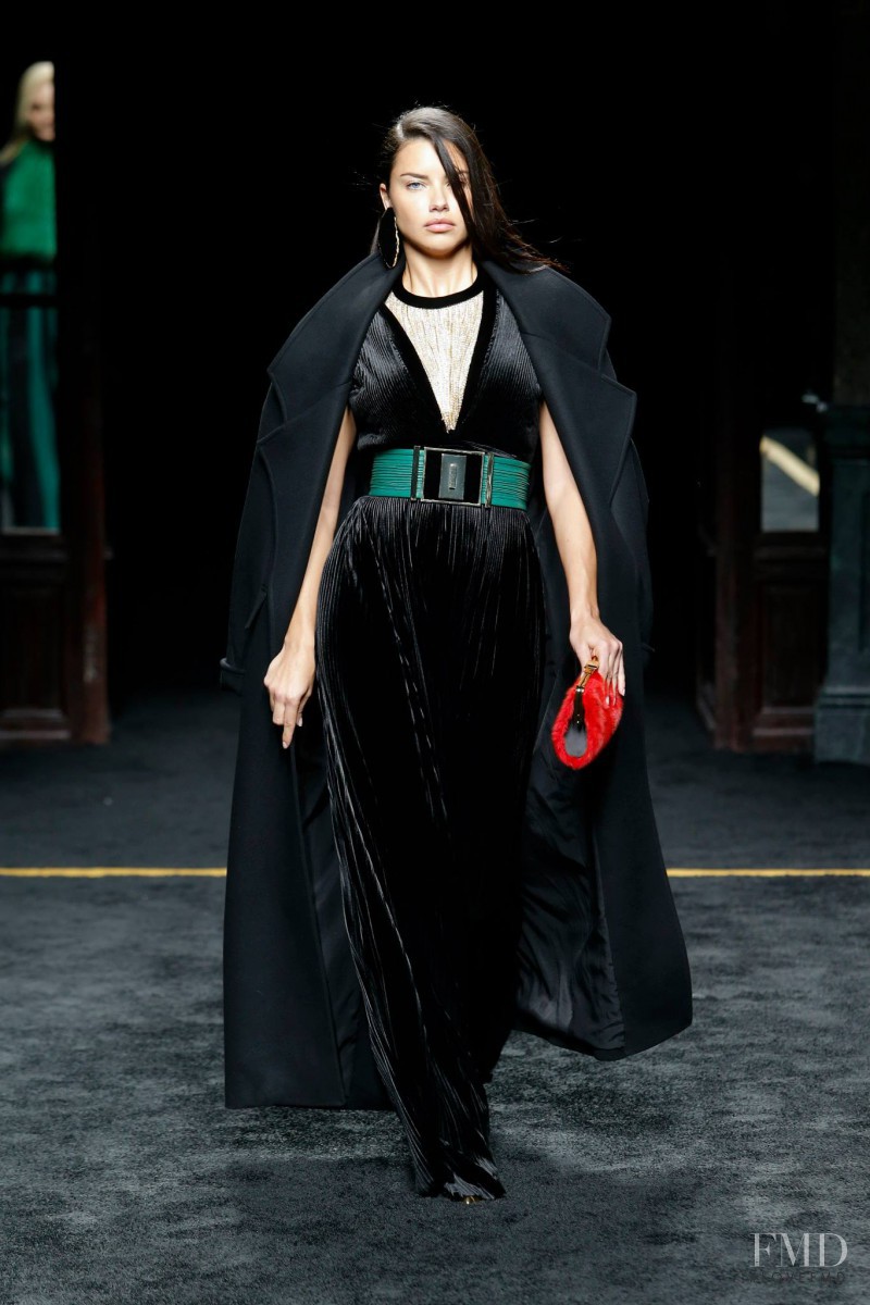 Adriana Lima featured in  the Balmain fashion show for Autumn/Winter 2015