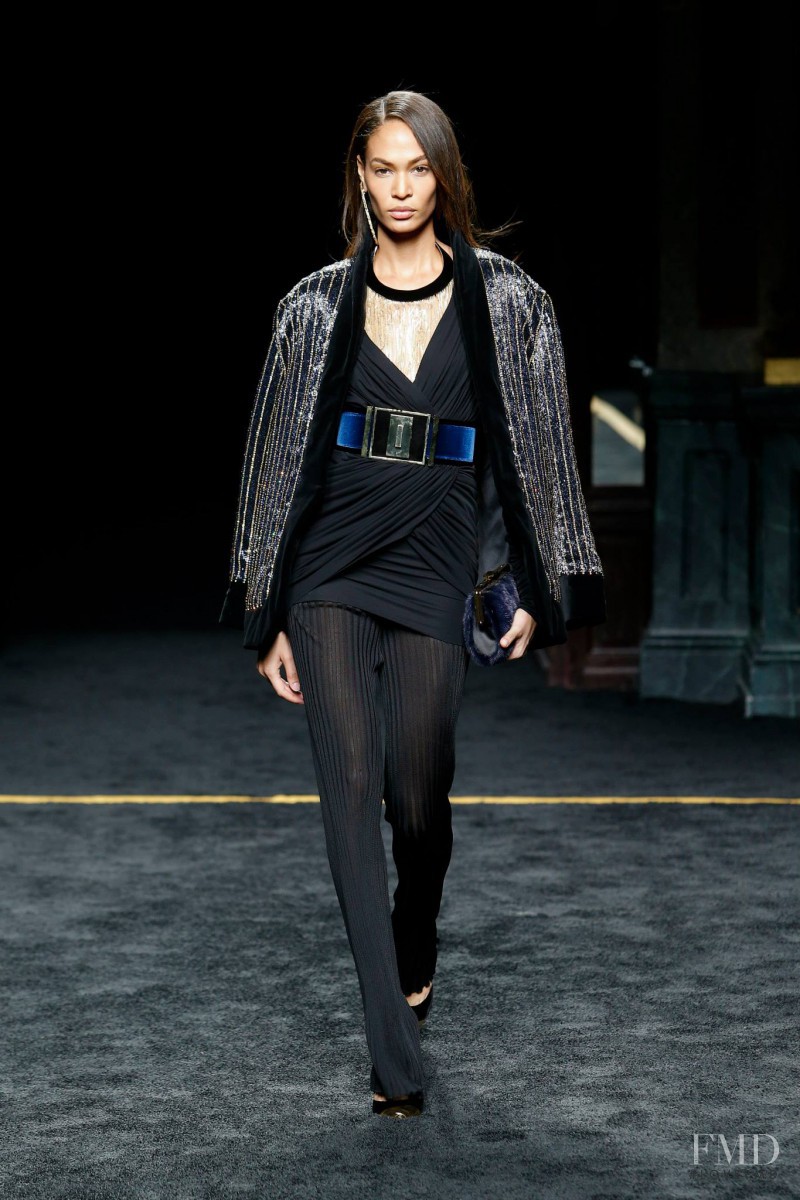 Joan Smalls featured in  the Balmain fashion show for Autumn/Winter 2015