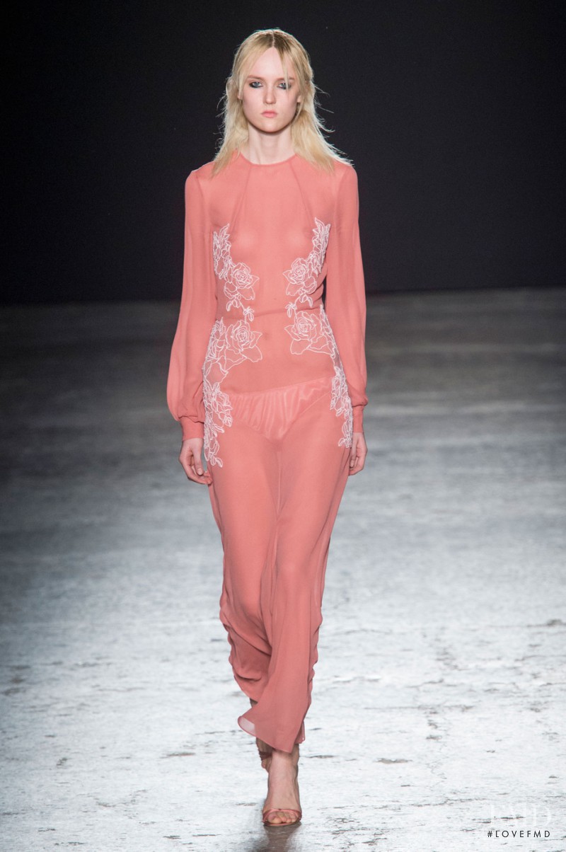 Harleth Kuusik featured in  the Francesco Scognamiglio fashion show for Autumn/Winter 2015