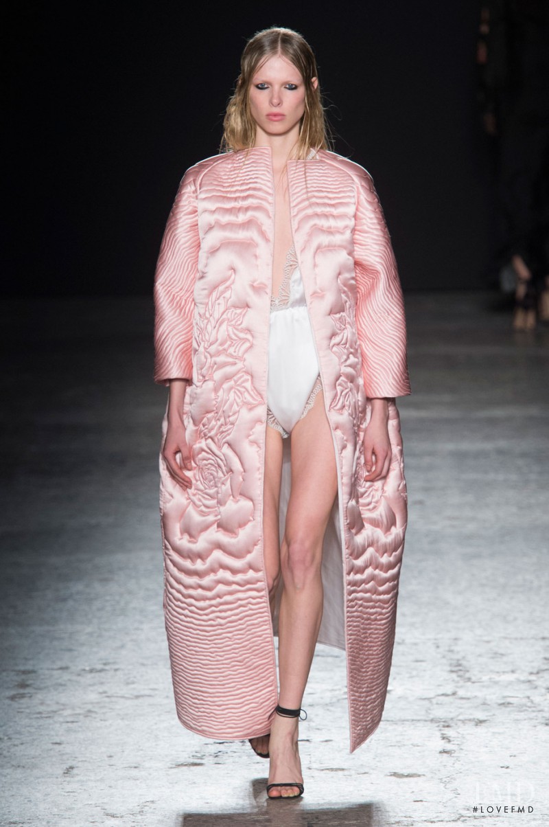 Lina Berg featured in  the Francesco Scognamiglio fashion show for Autumn/Winter 2015