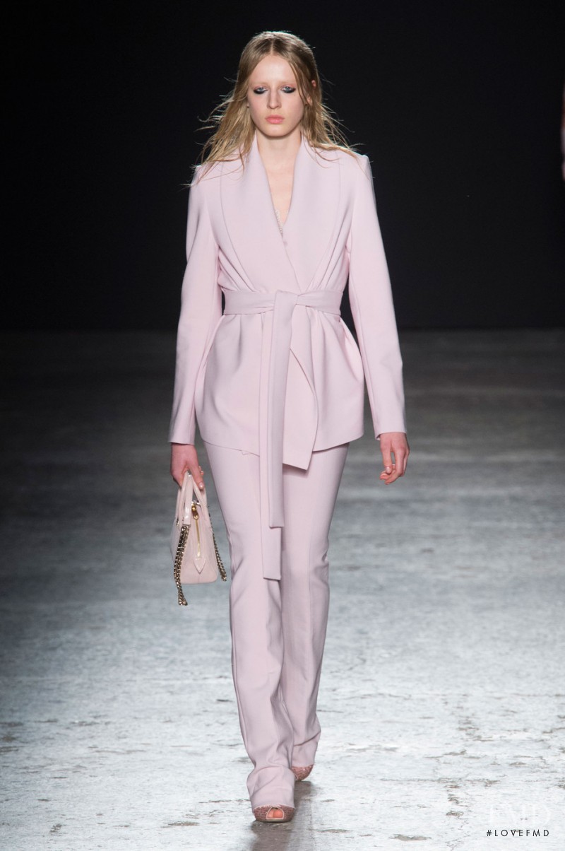 Anine Van Velzen featured in  the Francesco Scognamiglio fashion show for Autumn/Winter 2015