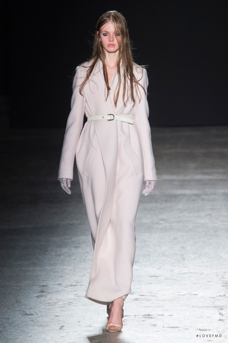 Avery Blanchard featured in  the Francesco Scognamiglio fashion show for Autumn/Winter 2015