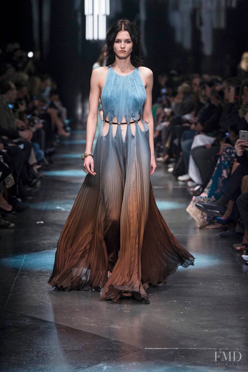 Katlin Aas featured in  the Roberto Cavalli fashion show for Autumn/Winter 2015