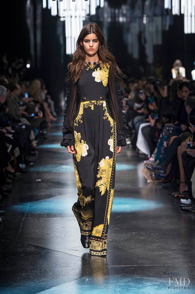 Astrid Holler featured in  the Roberto Cavalli fashion show for Autumn/Winter 2015