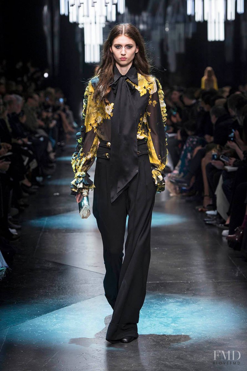 Avery Winthrop McCall featured in  the Roberto Cavalli fashion show for Autumn/Winter 2015