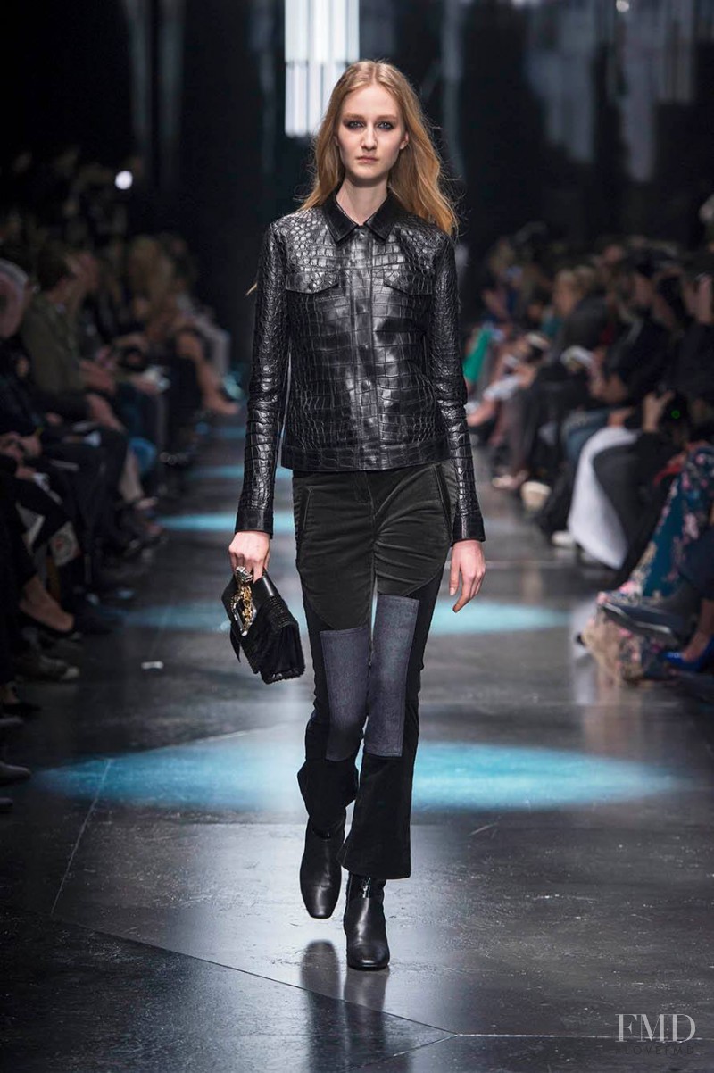 Charlotte Lindvig featured in  the Roberto Cavalli fashion show for Autumn/Winter 2015