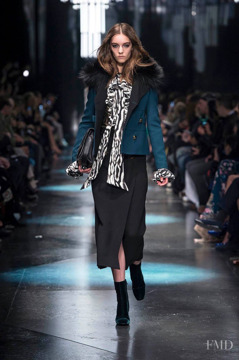 Irina Liss featured in  the Roberto Cavalli fashion show for Autumn/Winter 2015