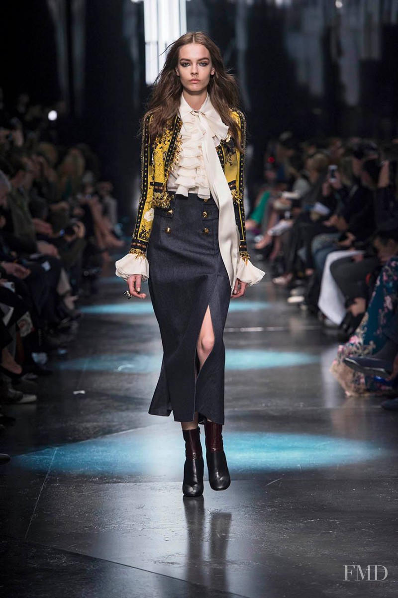 Mina Cvetkovic featured in  the Roberto Cavalli fashion show for Autumn/Winter 2015