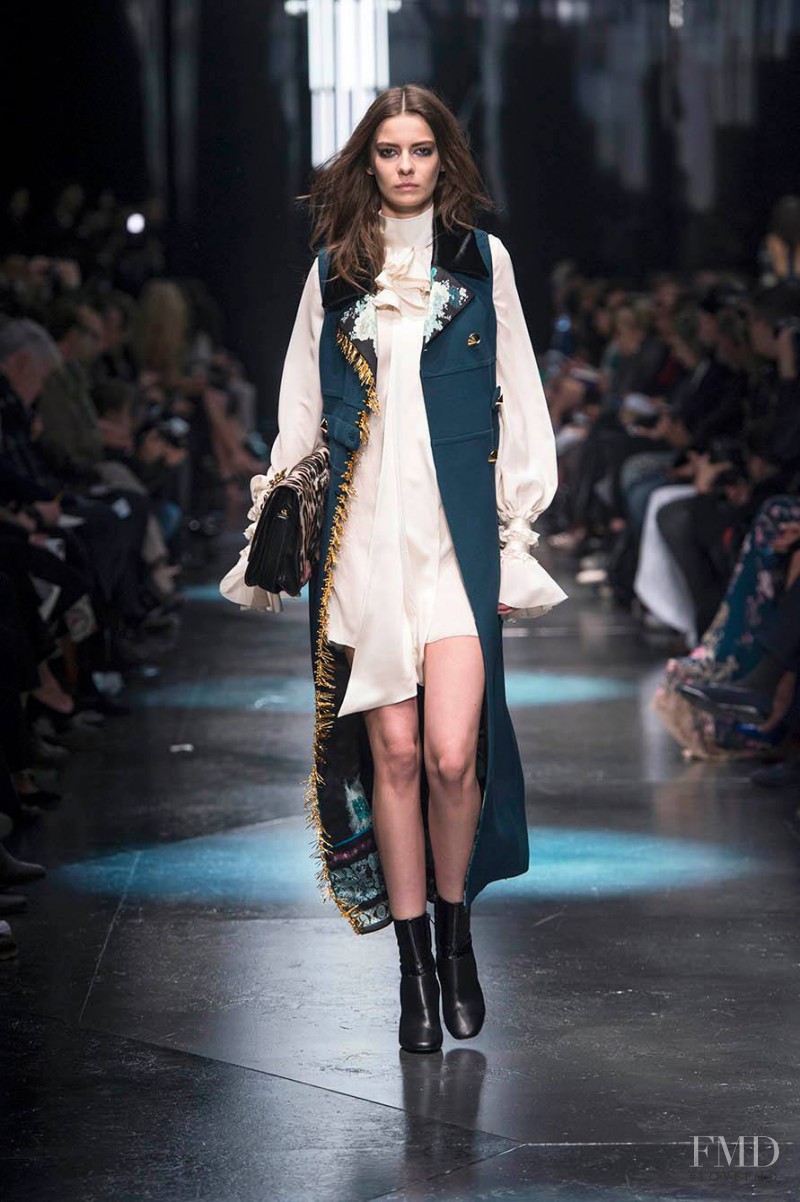 Dasha Denisenko featured in  the Roberto Cavalli fashion show for Autumn/Winter 2015