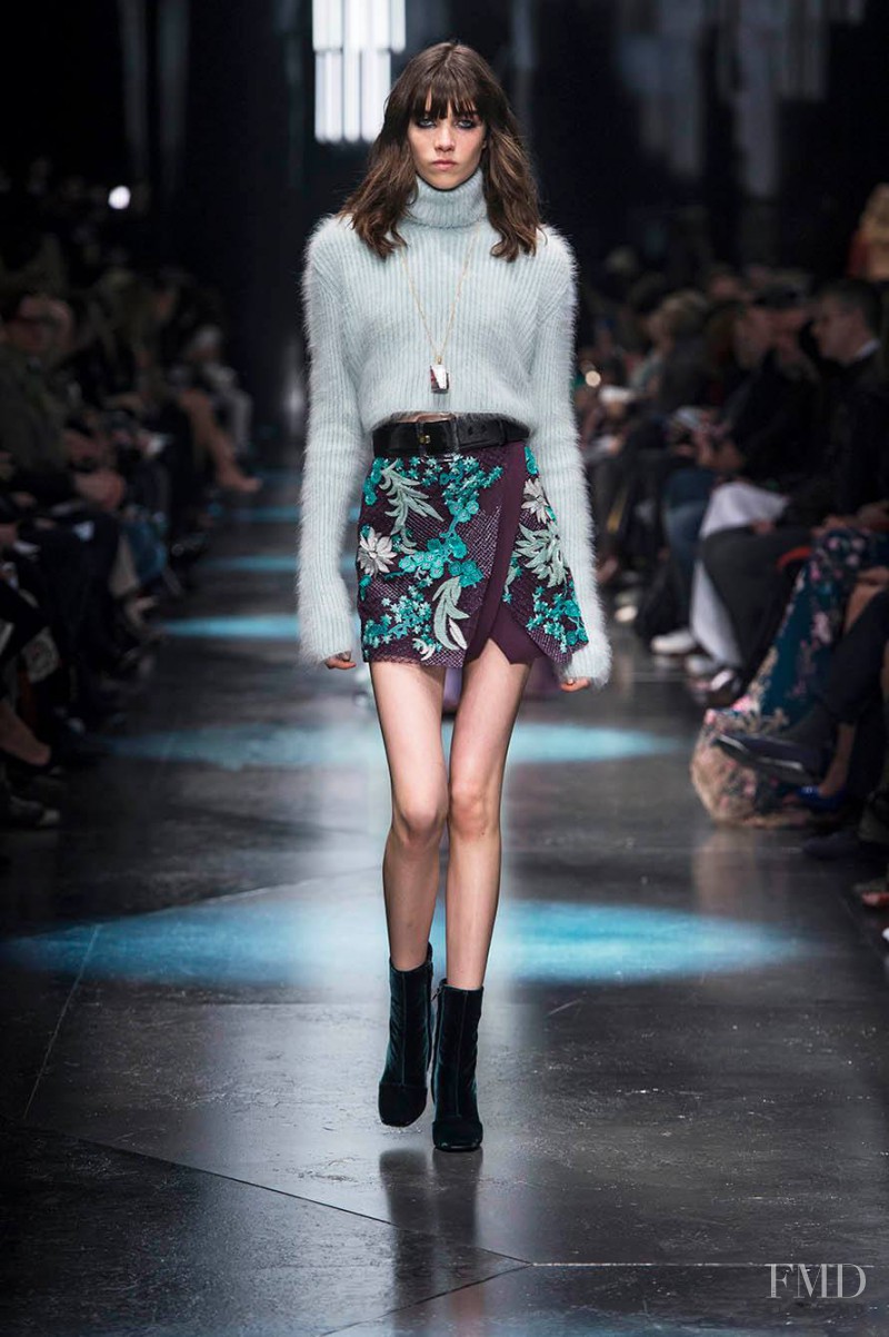 Grace Hartzel featured in  the Roberto Cavalli fashion show for Autumn/Winter 2015