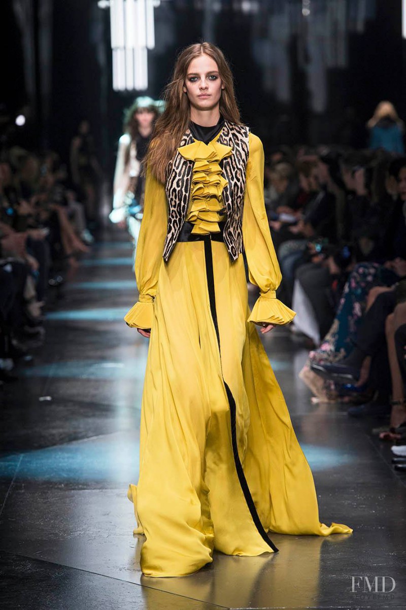 Ine Neefs featured in  the Roberto Cavalli fashion show for Autumn/Winter 2015