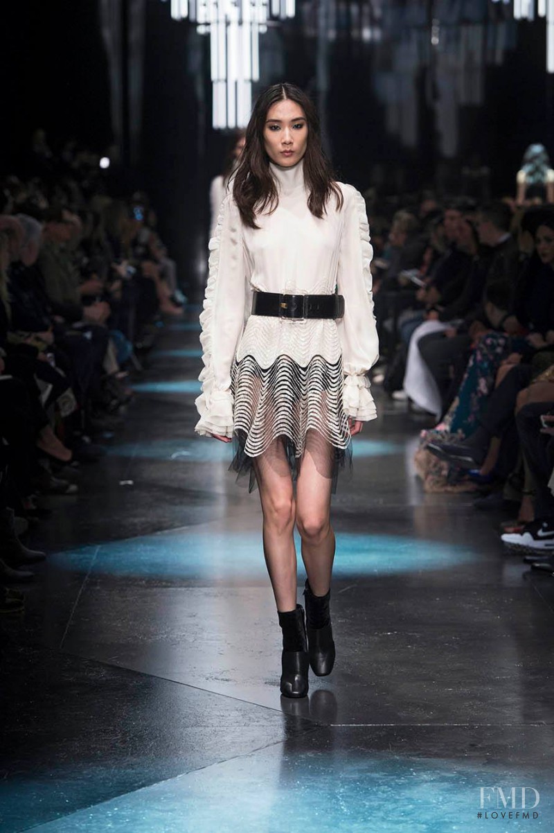 Dongqi Xue featured in  the Roberto Cavalli fashion show for Autumn/Winter 2015