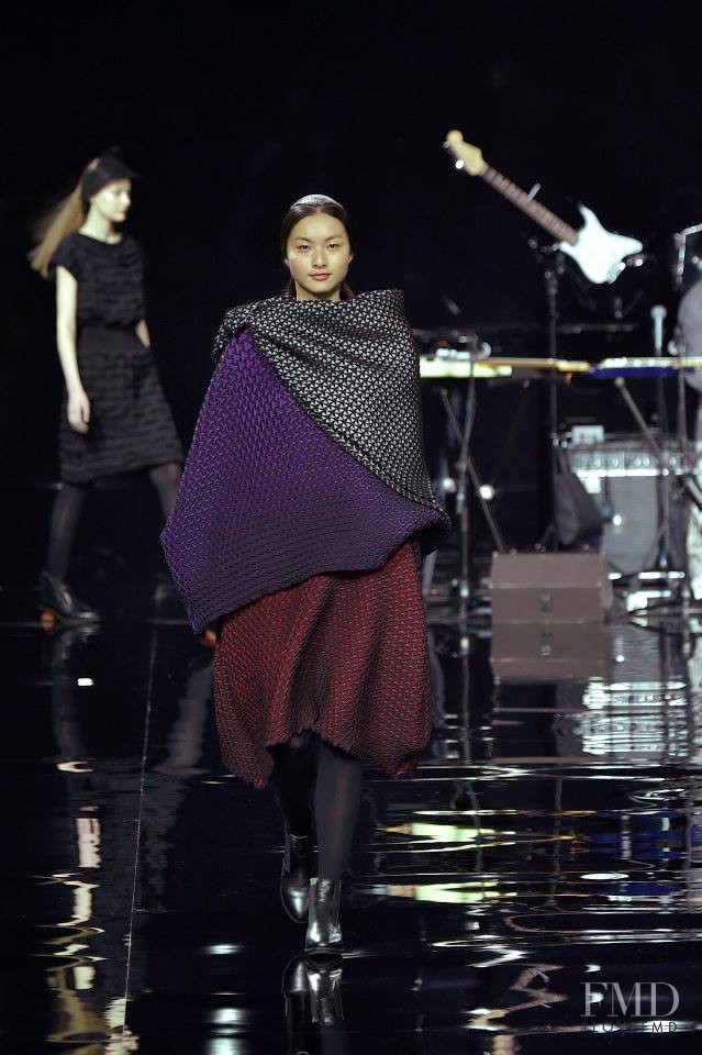 Ling Yue Zhang featured in  the Issey Miyake fashion show for Autumn/Winter 2015