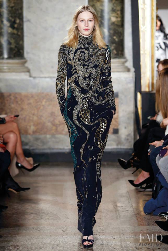 Julia Nobis featured in  the Pucci fashion show for Autumn/Winter 2015