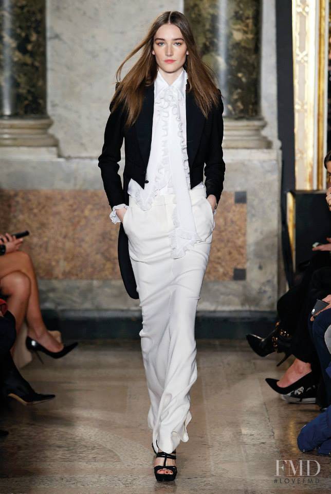 Joséphine Le Tutour featured in  the Pucci fashion show for Autumn/Winter 2015