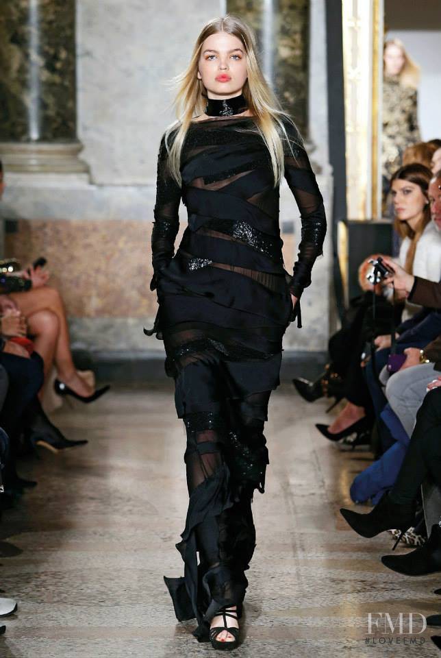 Daphne Groeneveld featured in  the Pucci fashion show for Autumn/Winter 2015