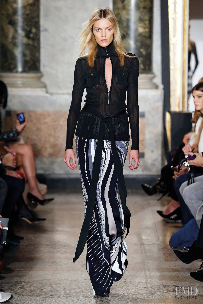 Anja Rubik featured in  the Pucci fashion show for Autumn/Winter 2015