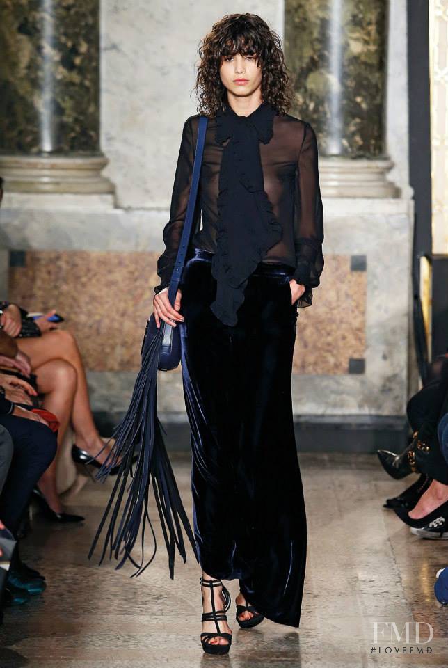 Mica Arganaraz featured in  the Pucci fashion show for Autumn/Winter 2015