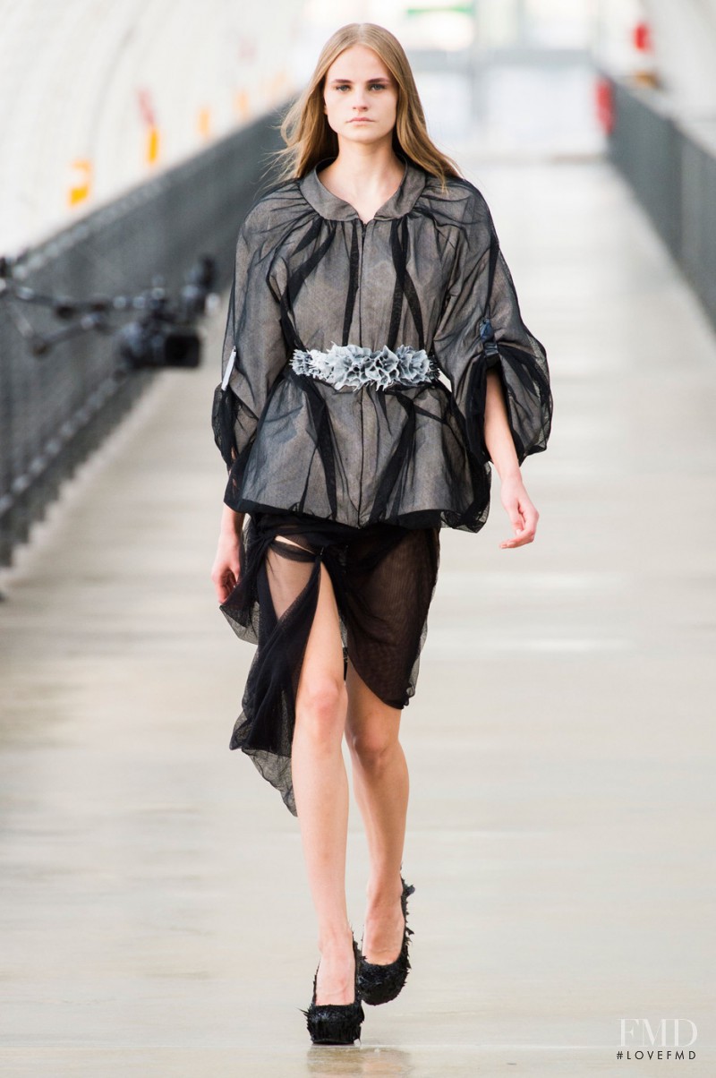 Kristina Petrosiute featured in  the Iris Van Herpen fashion show for Spring/Summer 2015