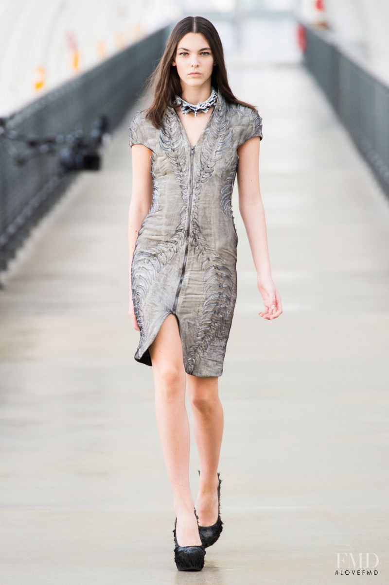 Vittoria Ceretti featured in  the Iris Van Herpen fashion show for Spring/Summer 2015