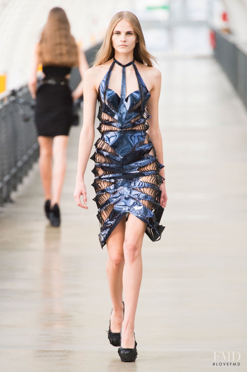 Kristina Petrosiute featured in  the Iris Van Herpen fashion show for Spring/Summer 2015