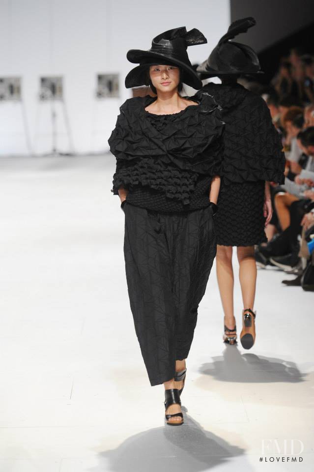 Ling Yue Zhang featured in  the Issey Miyake fashion show for Spring/Summer 2015