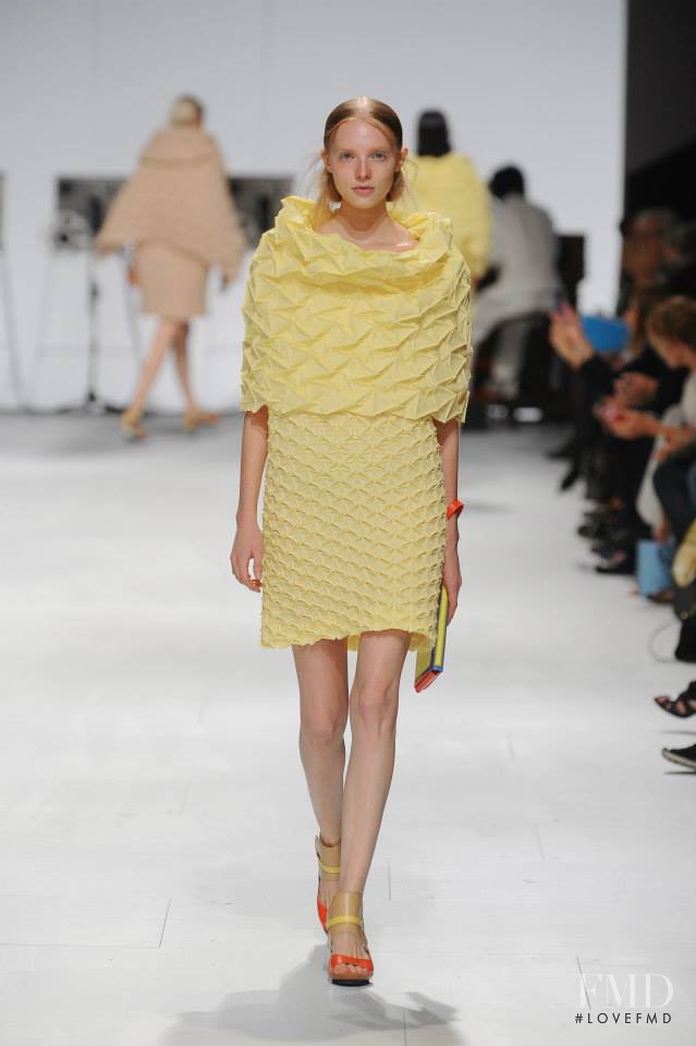 Kimi Nastya Zhidkova featured in  the Issey Miyake fashion show for Spring/Summer 2015