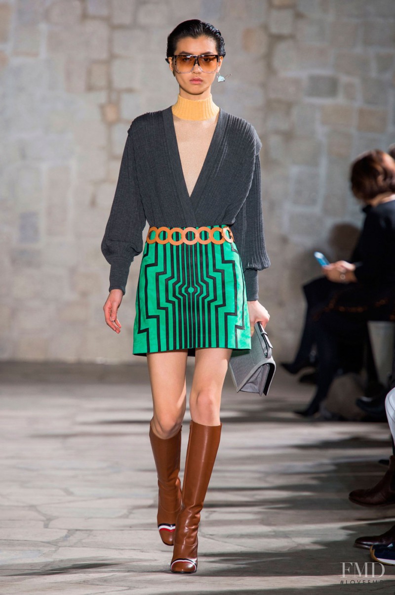 Estelle Chen featured in  the Loewe fashion show for Autumn/Winter 2015