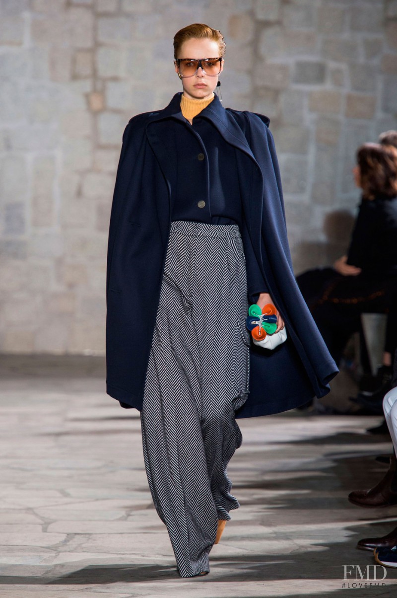 Edie Campbell featured in  the Loewe fashion show for Autumn/Winter 2015