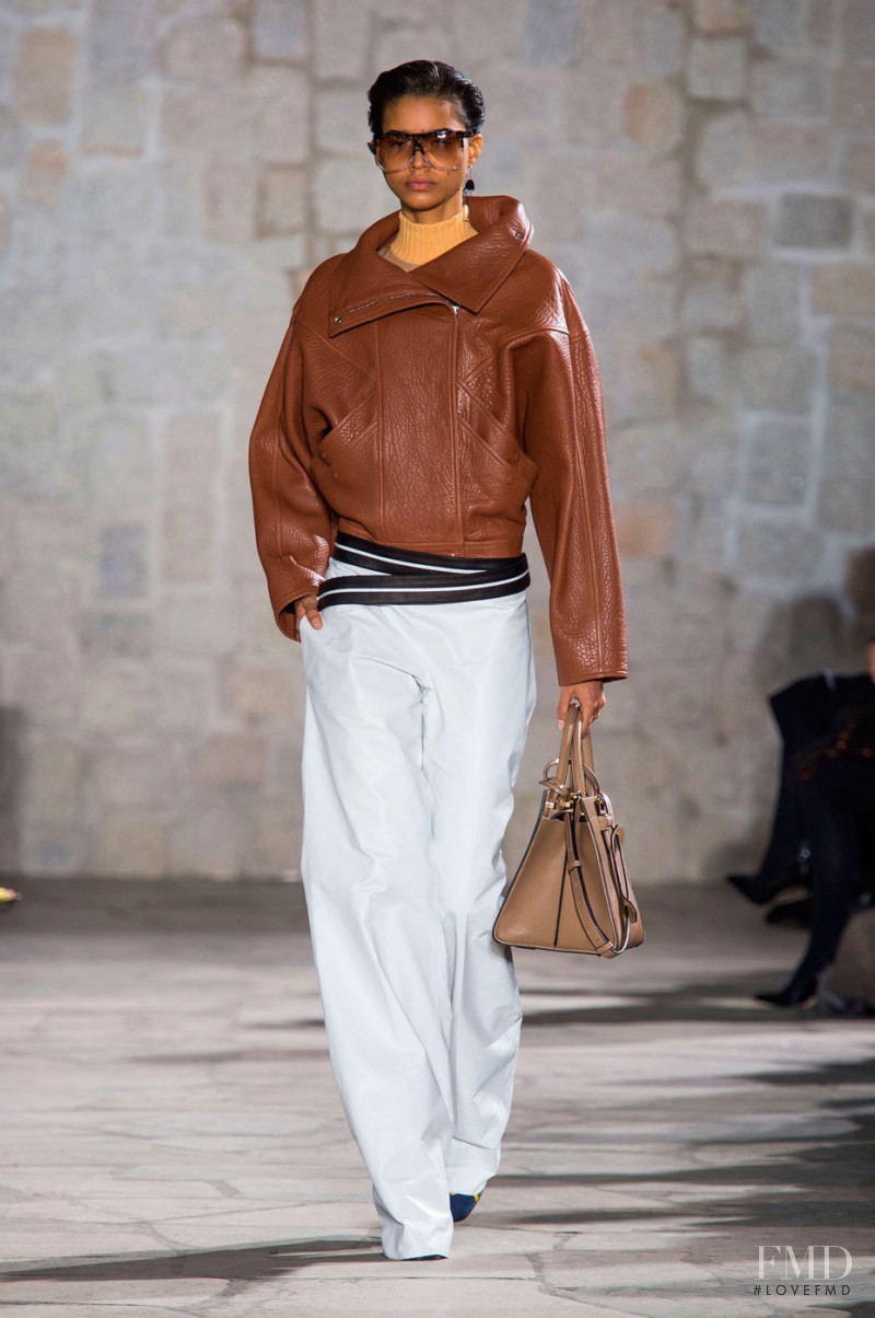 Mariana Santana featured in  the Loewe fashion show for Autumn/Winter 2015