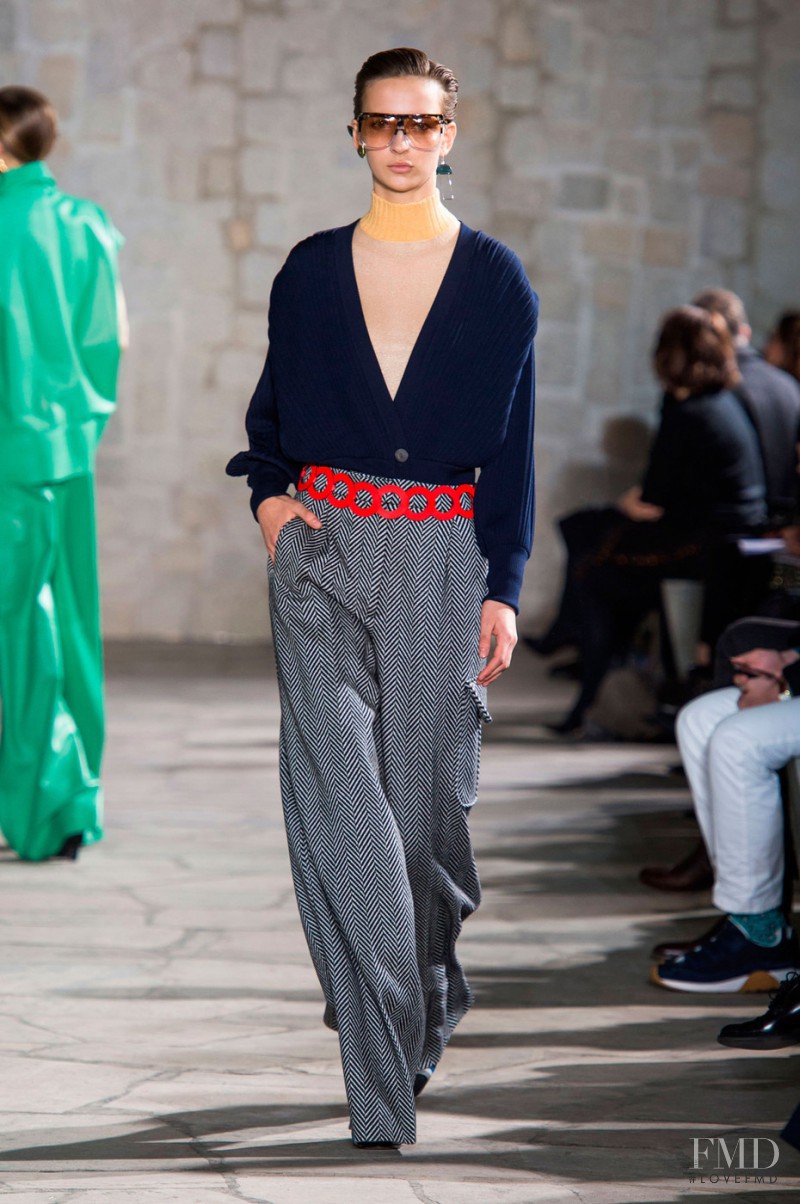 Waleska Gorczevski featured in  the Loewe fashion show for Autumn/Winter 2015