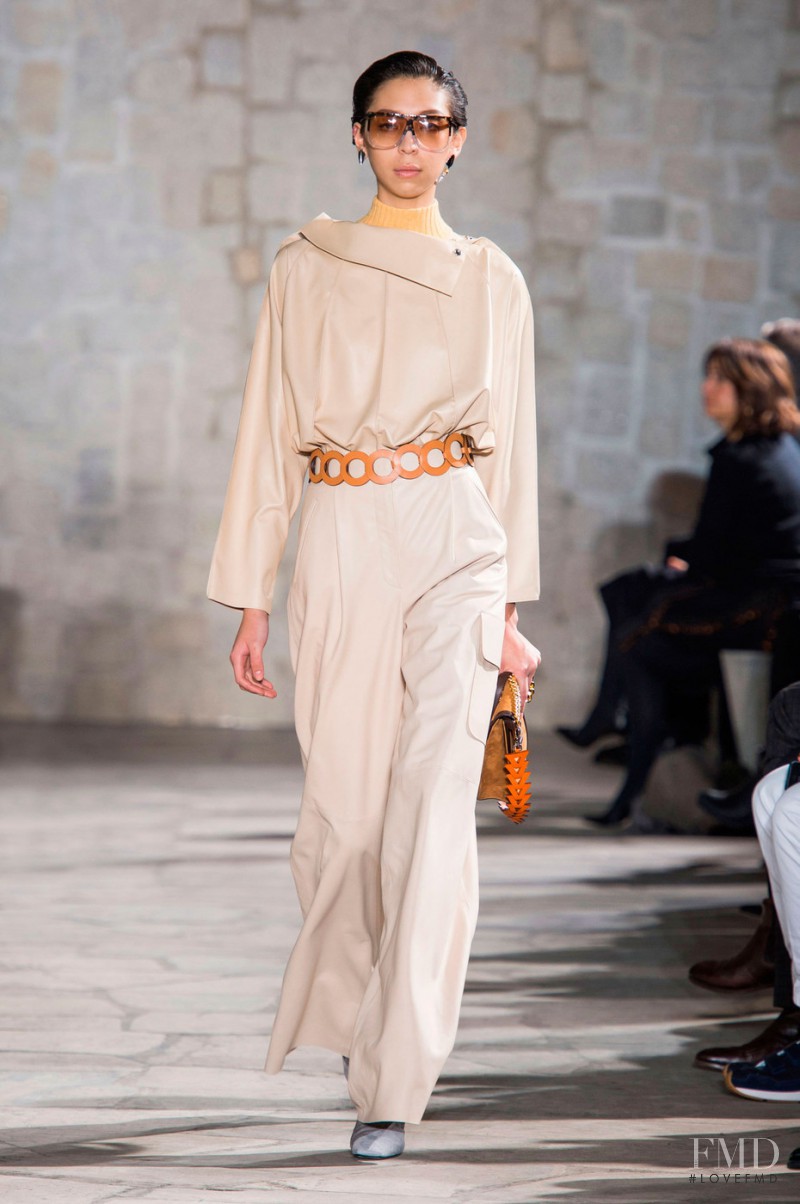 Issa Lish featured in  the Loewe fashion show for Autumn/Winter 2015
