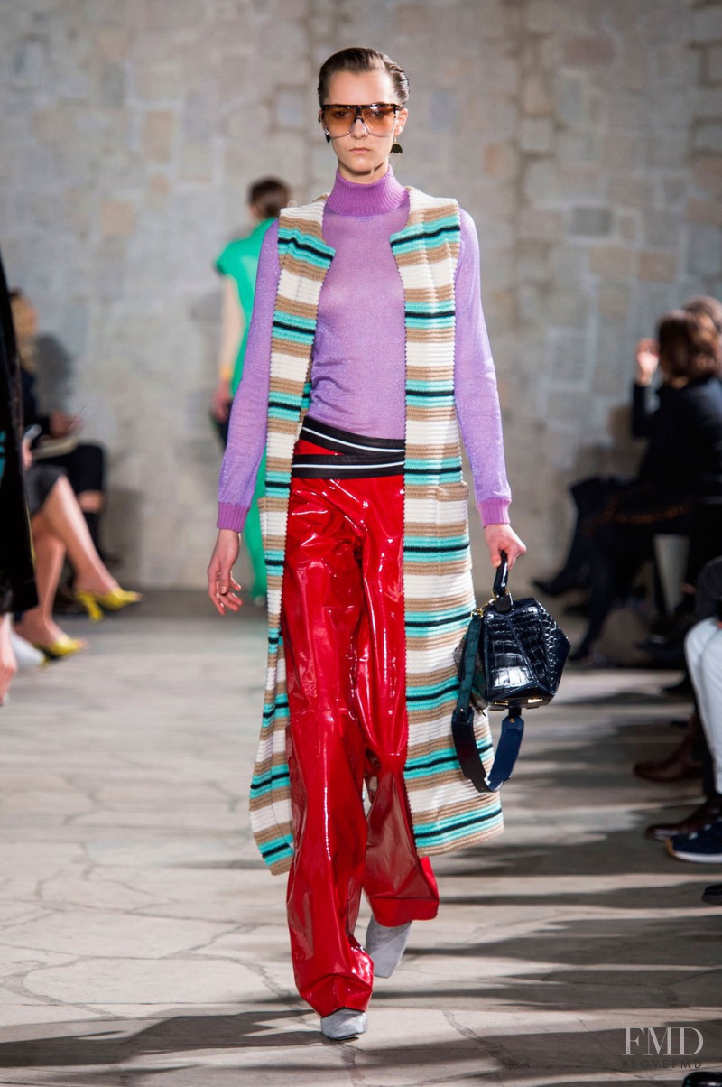 Irina Liss featured in  the Loewe fashion show for Autumn/Winter 2015
