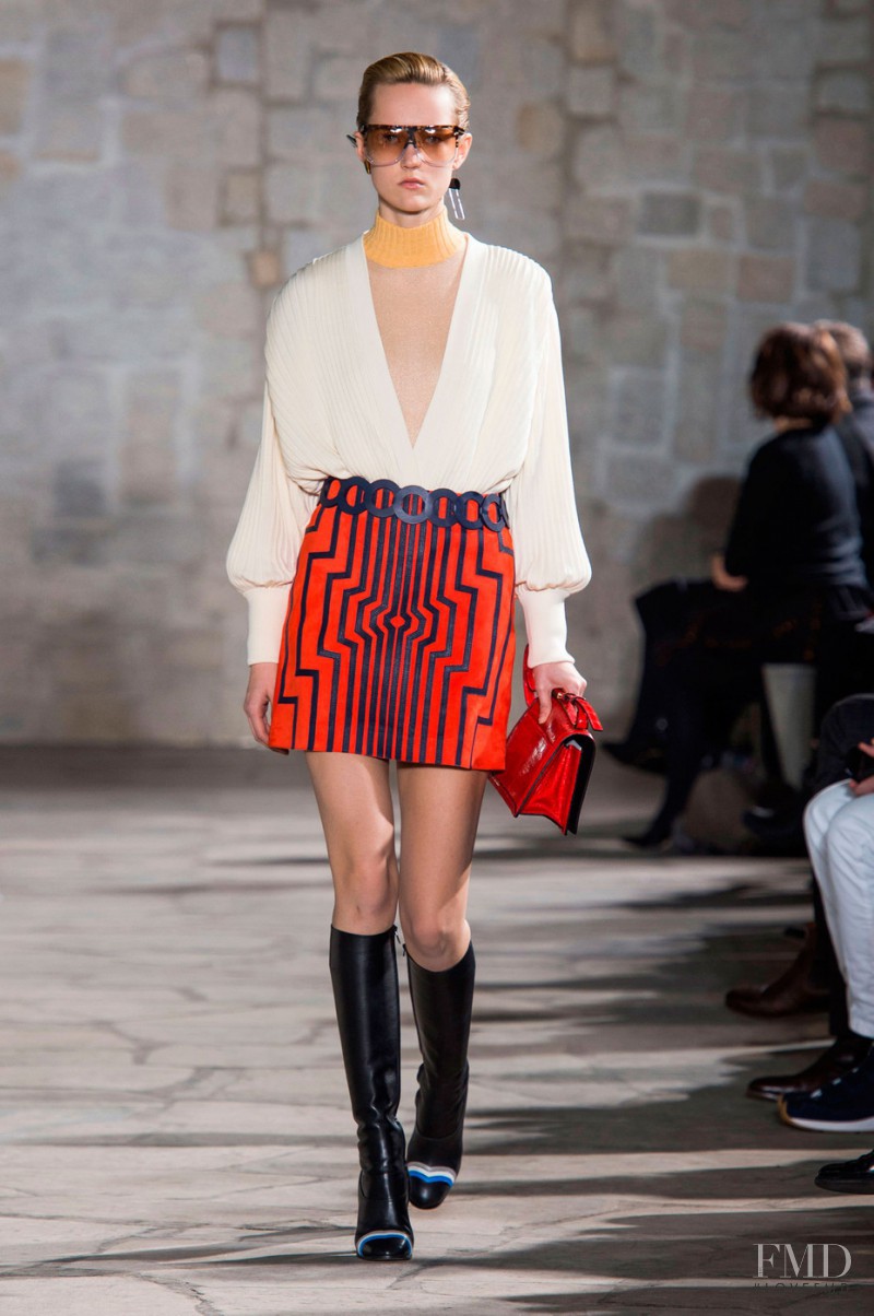 Harleth Kuusik featured in  the Loewe fashion show for Autumn/Winter 2015
