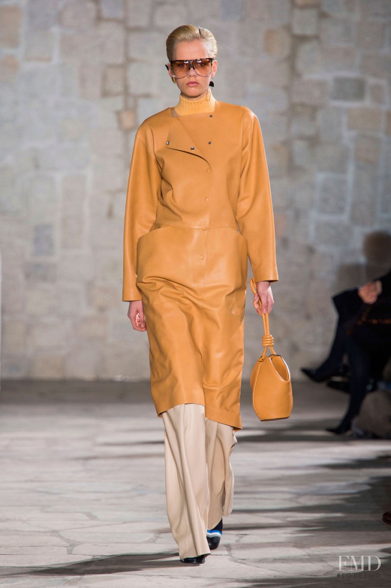Marjan Jonkman featured in  the Loewe fashion show for Autumn/Winter 2015