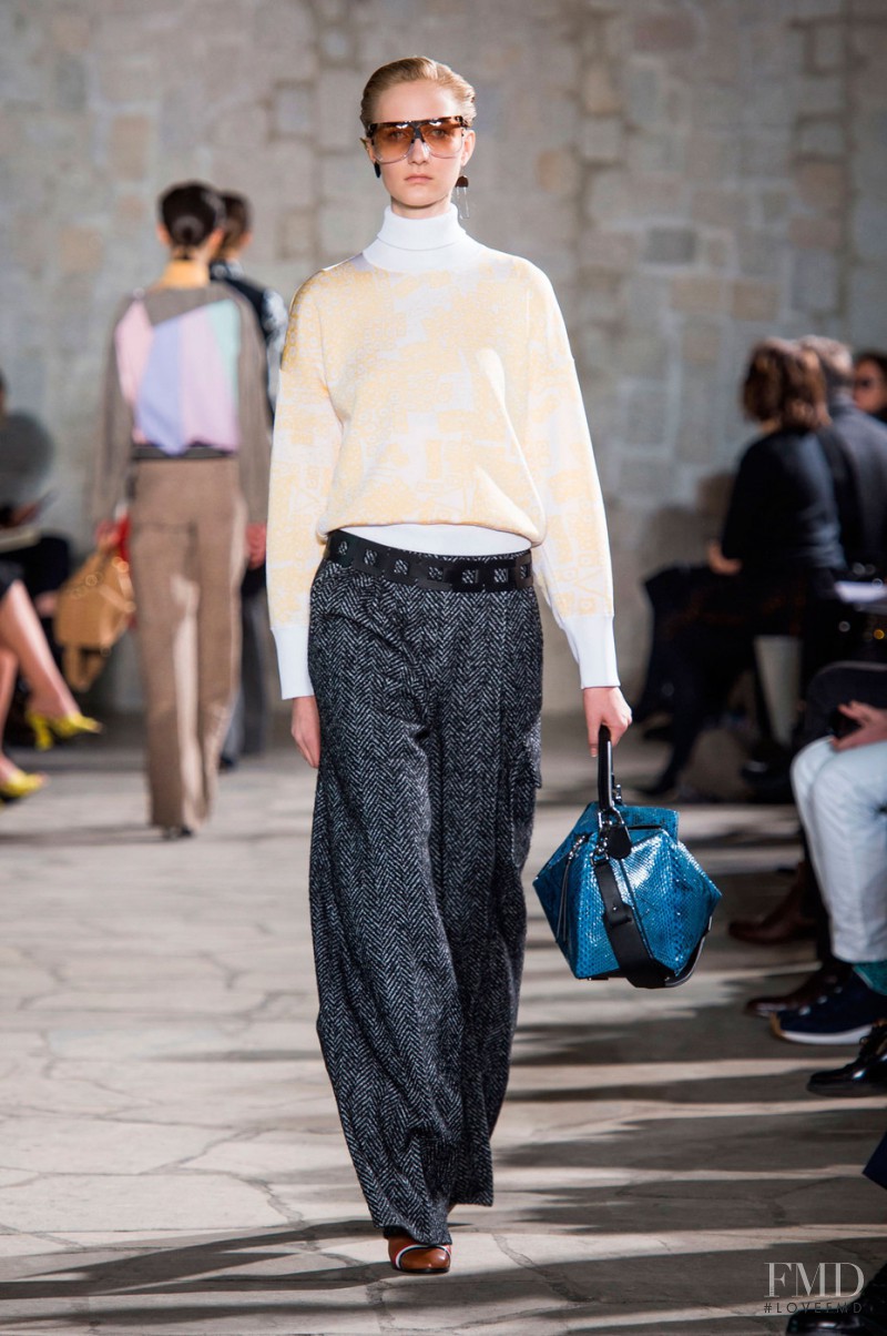 Charlotte Lindvig featured in  the Loewe fashion show for Autumn/Winter 2015